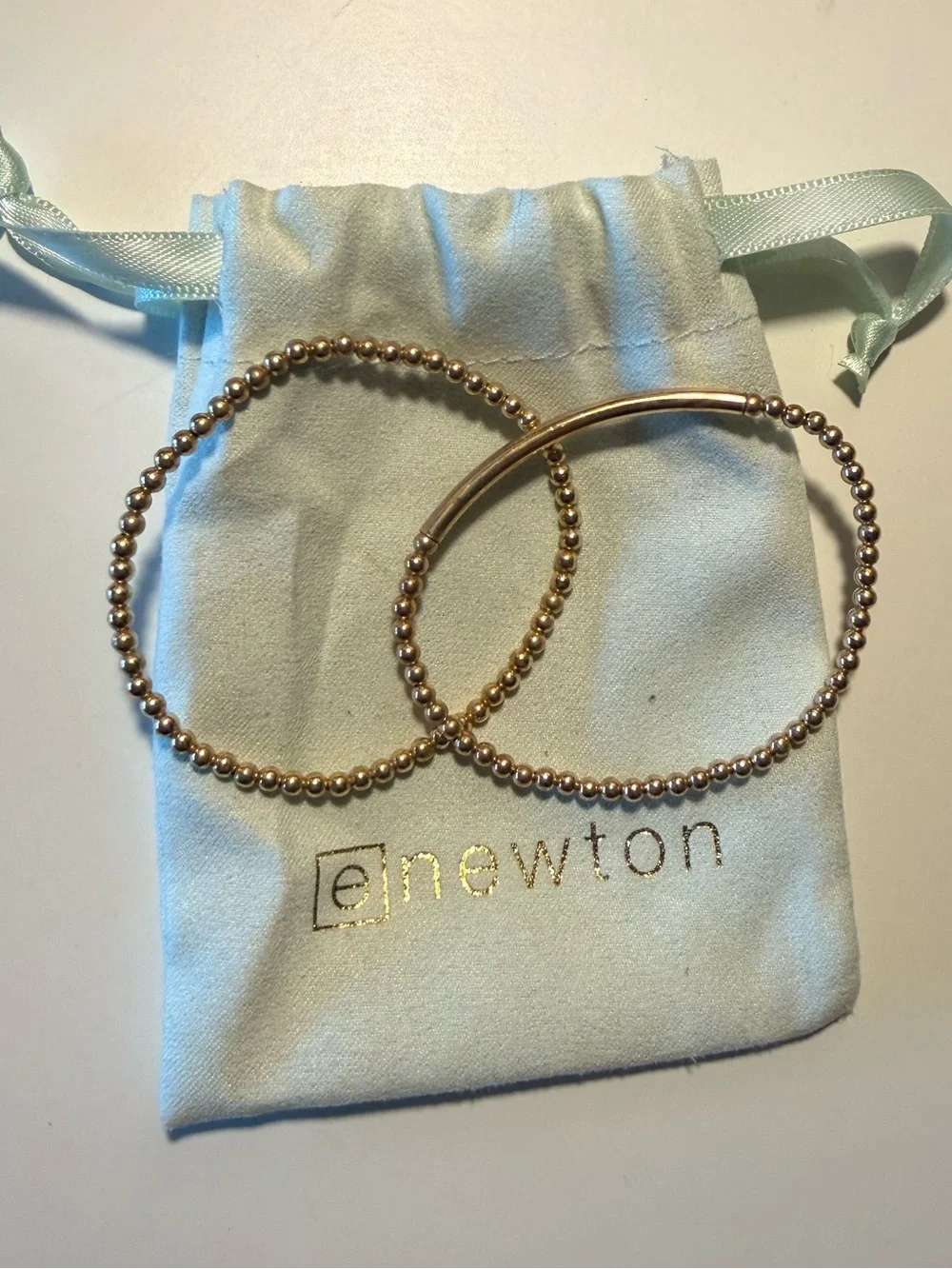 E Newton Gold Beaded Bracelet Set